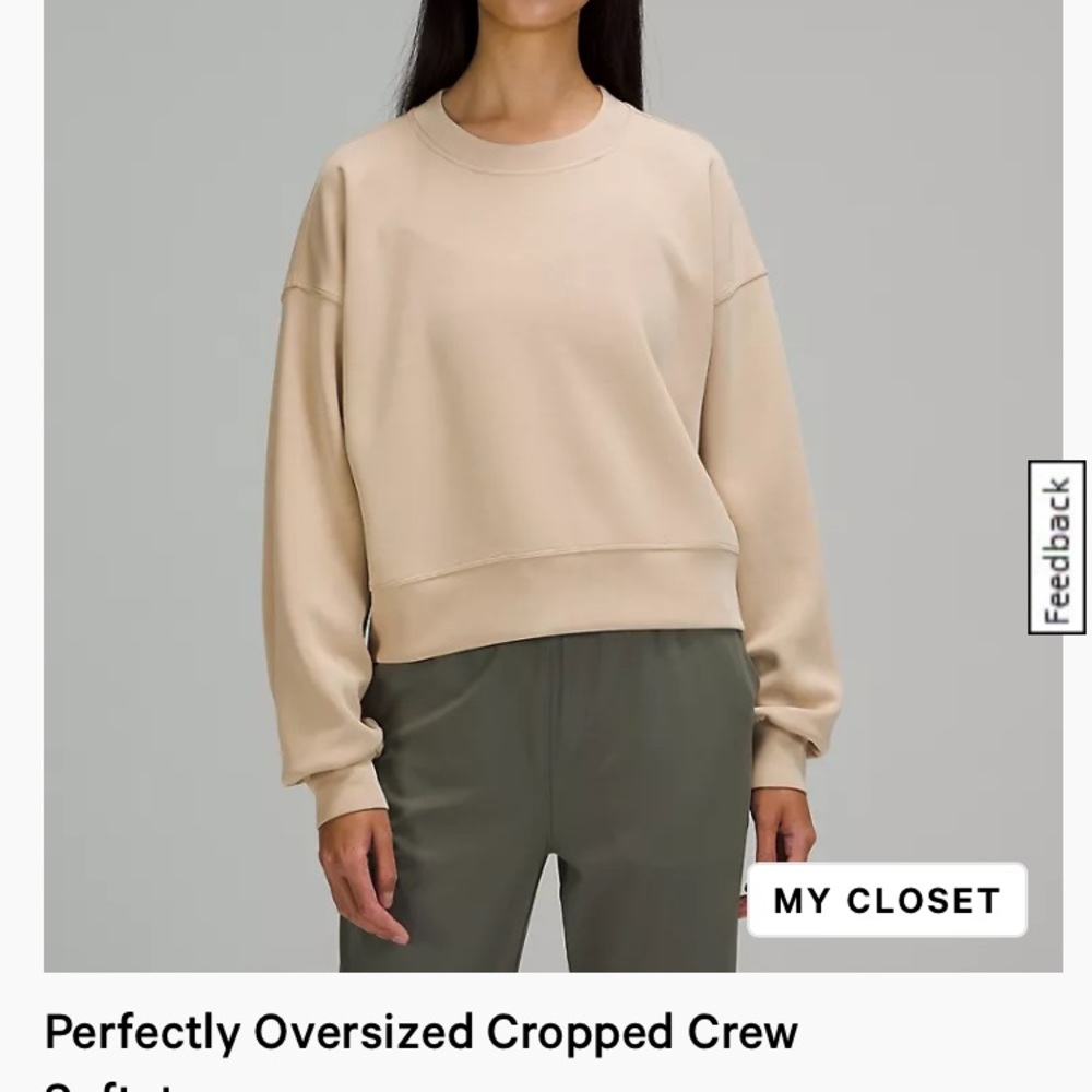 Lululemon oversized cropped crew, softstreme